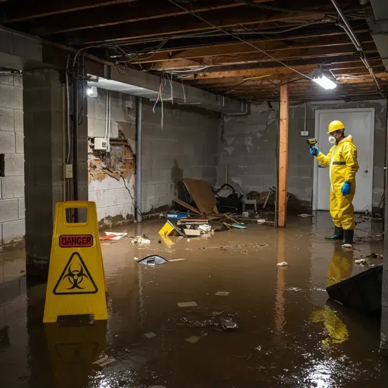 Flooded Basement Electrical Hazard in Rankin, TX Property